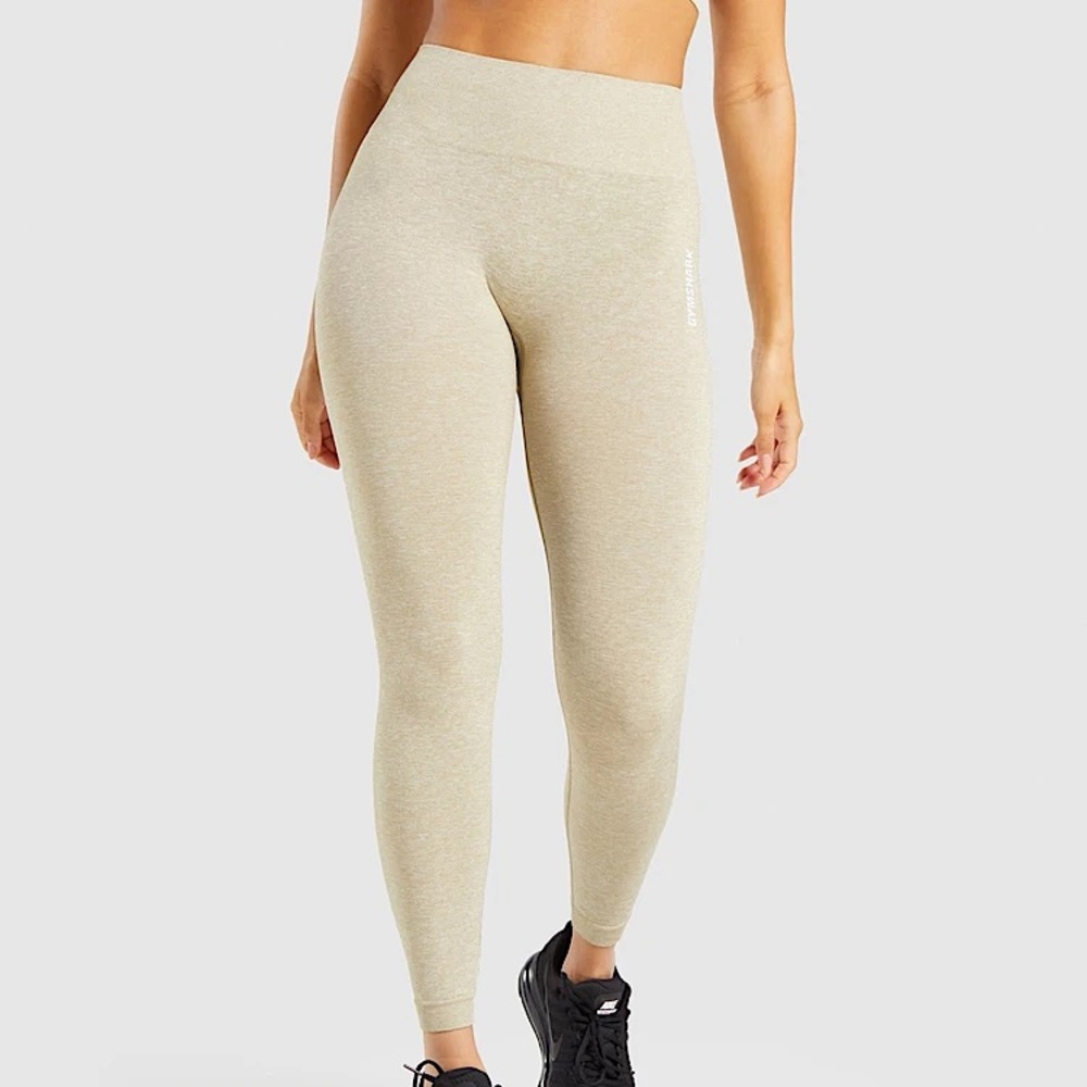 Gymshark Adapt Marl Seamless Leggings - Beige